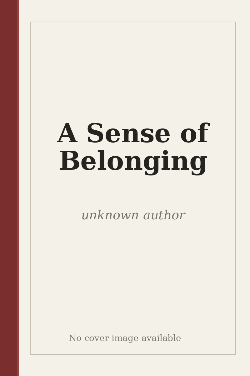 A Sense of Belonging - no cover image available