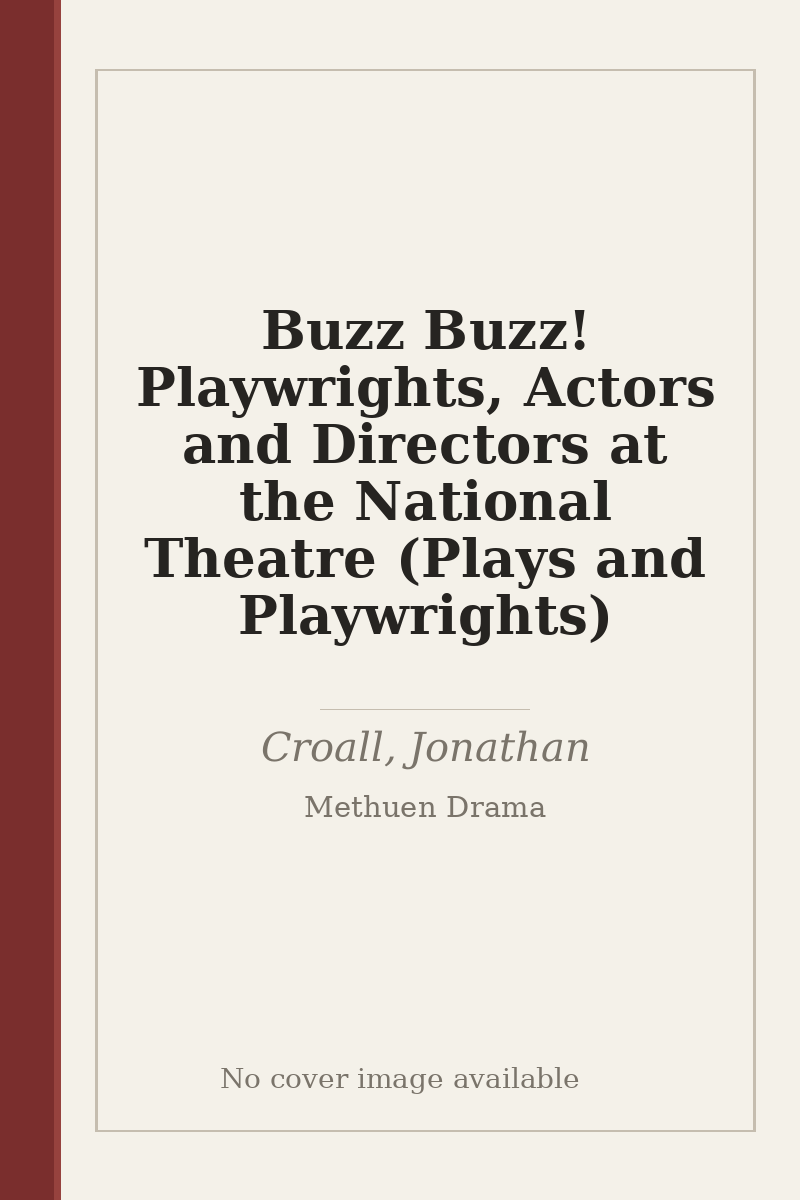 Buzz Buzz! Playwrights, Actors and Directors at the National Theatre (Plays and Playwrights) - no cover image available