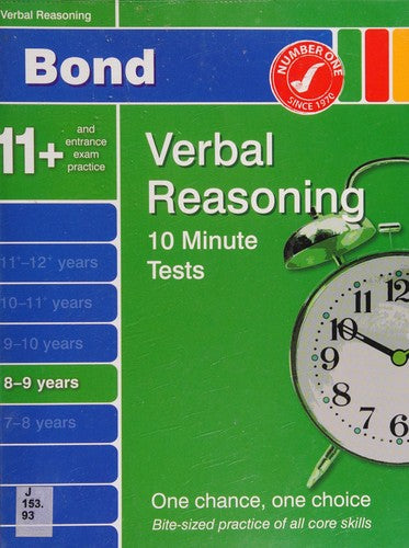 Bond 10 Minute Tests Verbal Reasoning 8-9 years