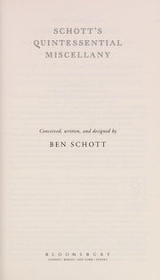 Schott's Quintessential Miscellany