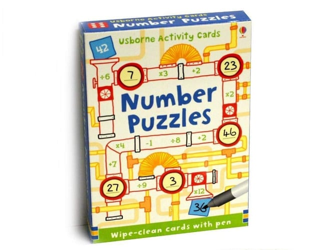 Number Puzzles (Usborne Puzzle Cards) (Puzzle Cards + Pen)
