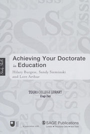 Achieving Your Doctorate in Education (Published in association with The Open University)