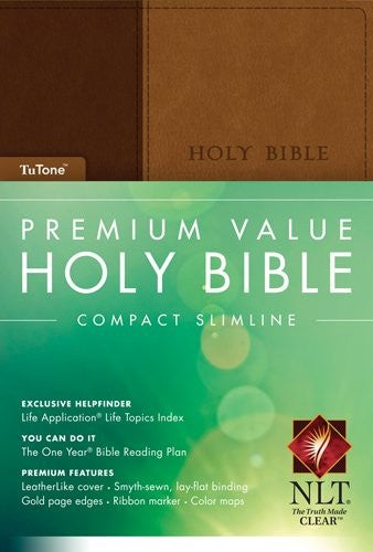 NLT Premium Value Compact Slimline Bible, Tutone