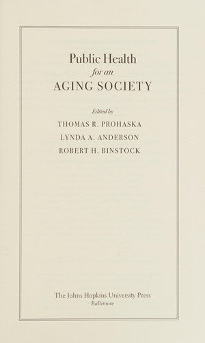 Public Health for an Aging Society