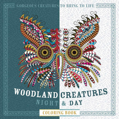 Woodland Creatures Night & Day (Night & Day Coloring Books)