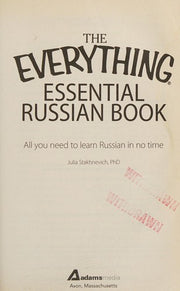 The Everything Essential Russian Book: All you need to learn Russian in no time (Everything® Series)