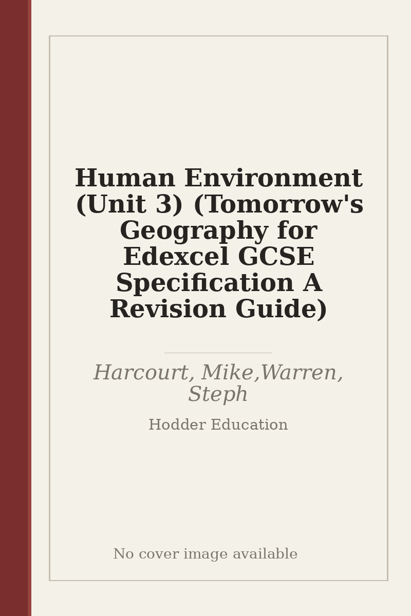 Human Environment (Unit 3) (Tomorrow's Geography for Edexcel GCSE Specification A Revision Guide) - no cover image available