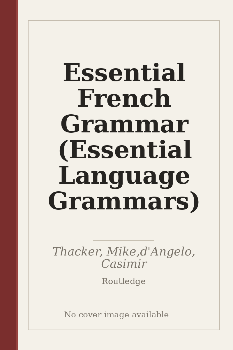 Essential French Grammar (Essential Language Grammars) - no cover image available