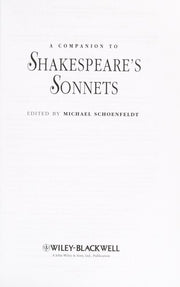 A Companion to Shakespeare's Sonnets: 157 (Blackwell Companions to Literature and Culture)
