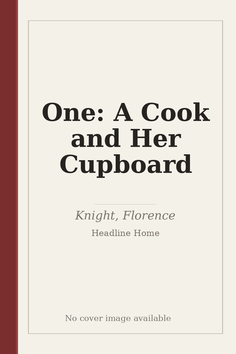 One: A Cook and Her Cupboard - no cover image available