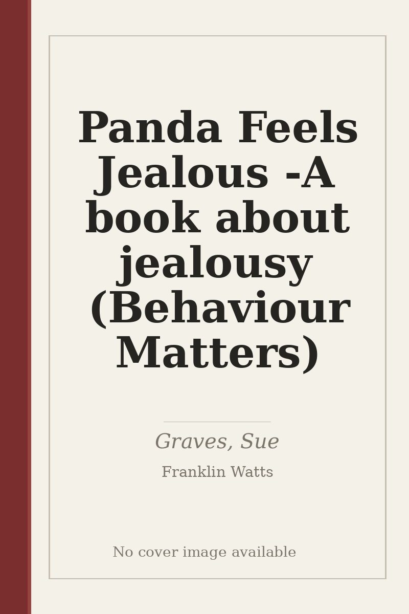 Panda Feels Jealous - A book about jealousy (Behaviour Matters) - no cover image available
