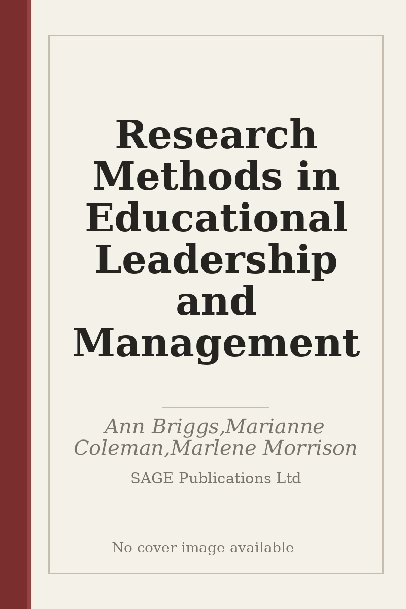 Research Methods in Educational Leadership and Management - no cover image available