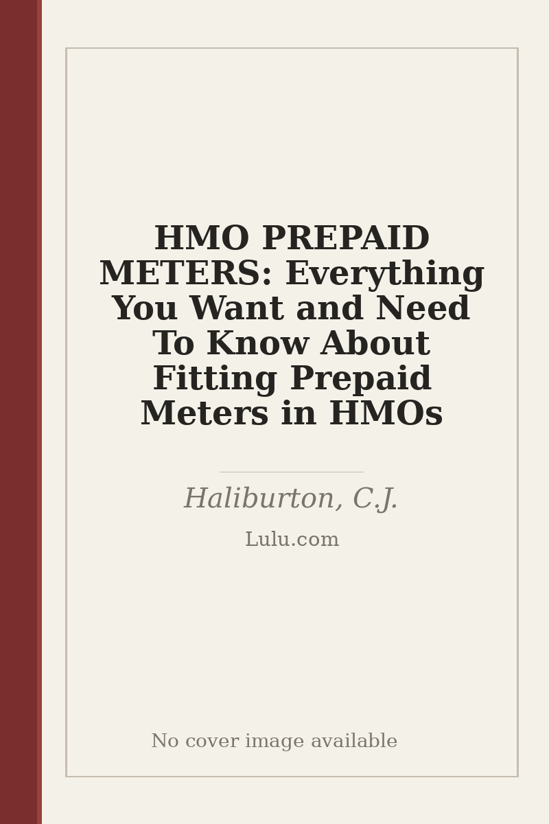 HMO PREPAID METERS: Everything You Want and Need To Know About Fitting Prepaid Meters in HMOs - no cover image available