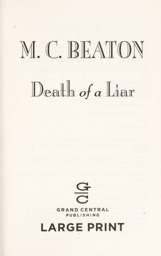 Death of a Liar: 30 (Hamish Macbeth Mystery)