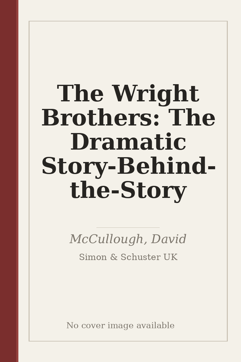 The Wright Brothers: The Dramatic Story-Behind-the-Story - no cover image available