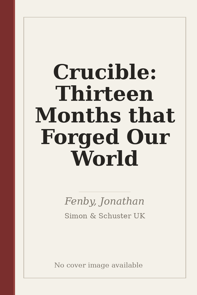Crucible: Thirteen Months that Forged Our World - no cover image available