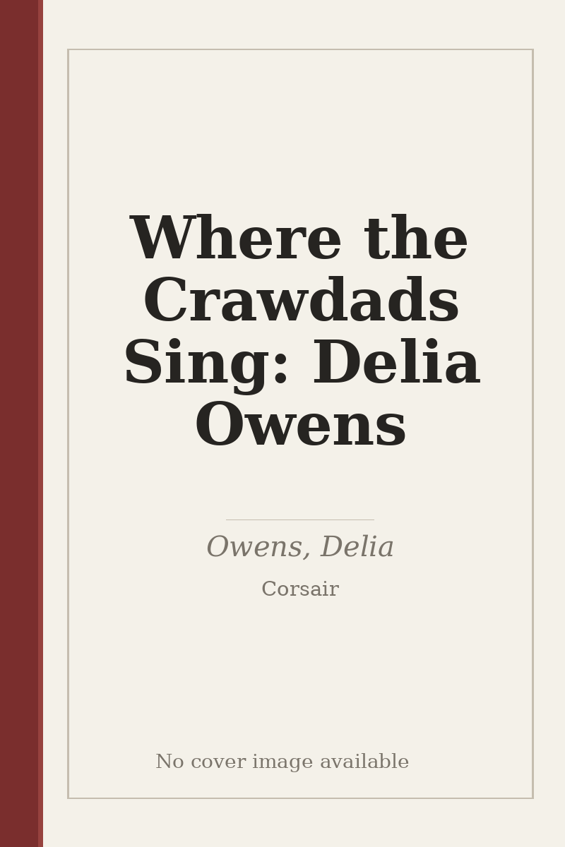 Where the Crawdads Sing: Delia Owens - no cover image available