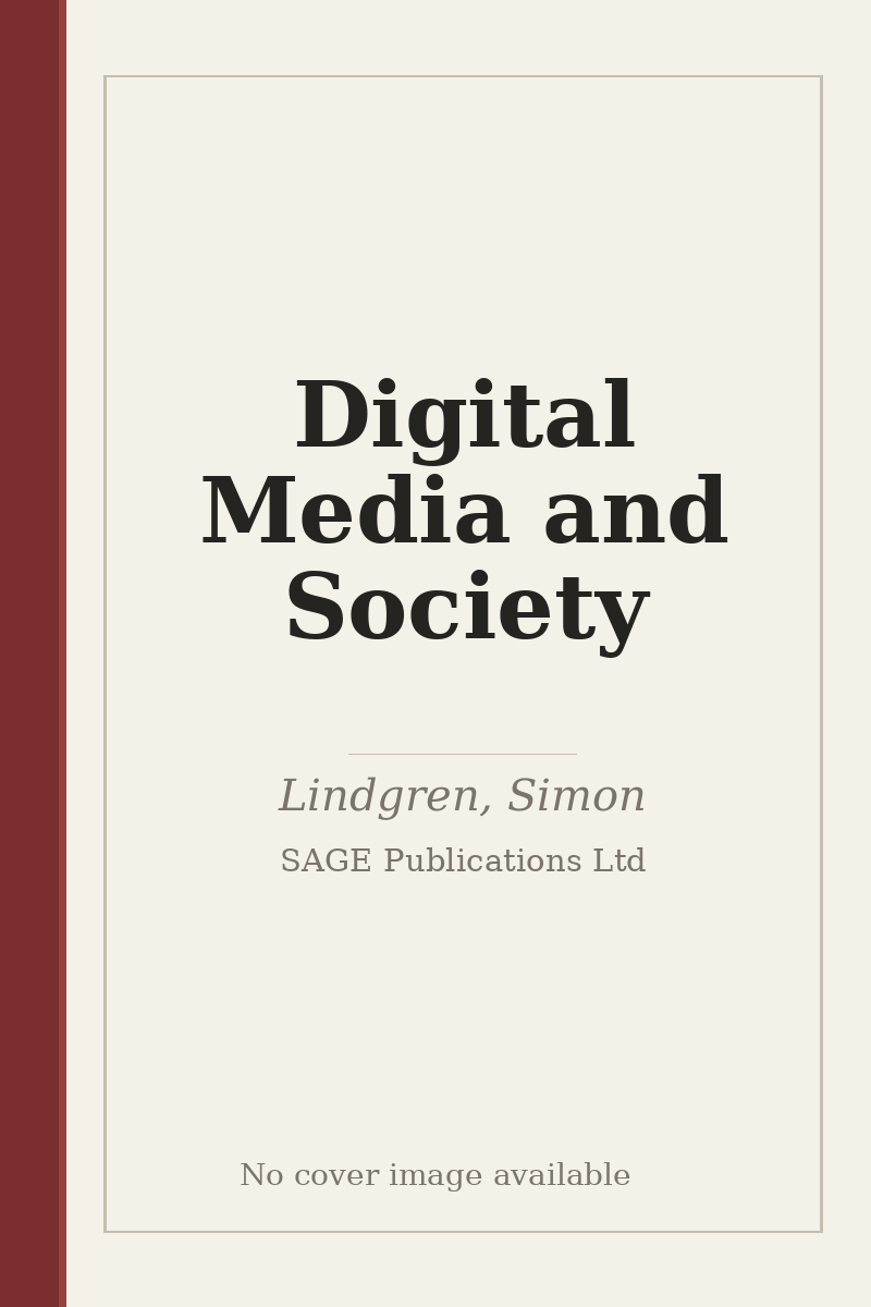 Digital Media and Society - no cover image available