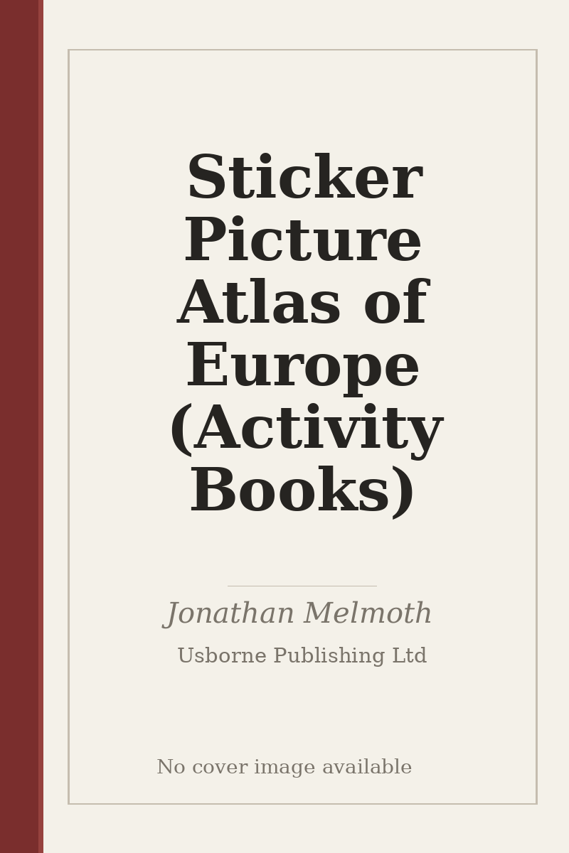 Sticker Picture Atlas of Europe (Activity Books) - no cover image available