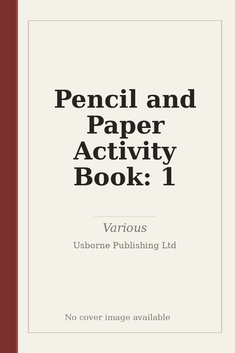 Pencil and Paper Activity Book: 1 - no cover image available