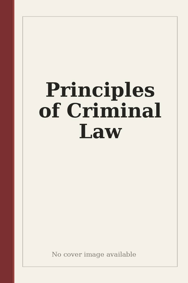 Principles of Criminal Law - no cover image available