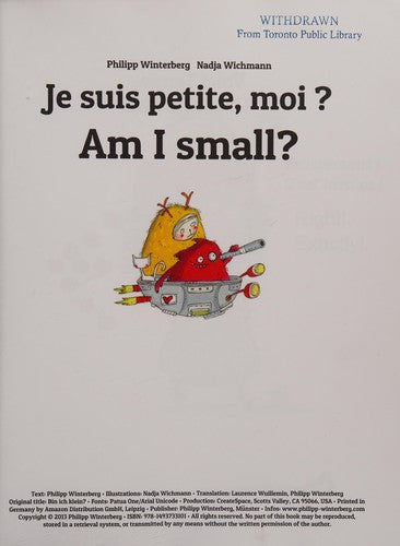 Am I small? Je suis petite, moi ?: Children's Picture Book English-French (Bilingual Edition) (Editions in 200+ Languages)