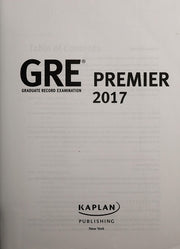 GRE Premier 2017 with 6 Practice Tests (Kaplan Test Prep)