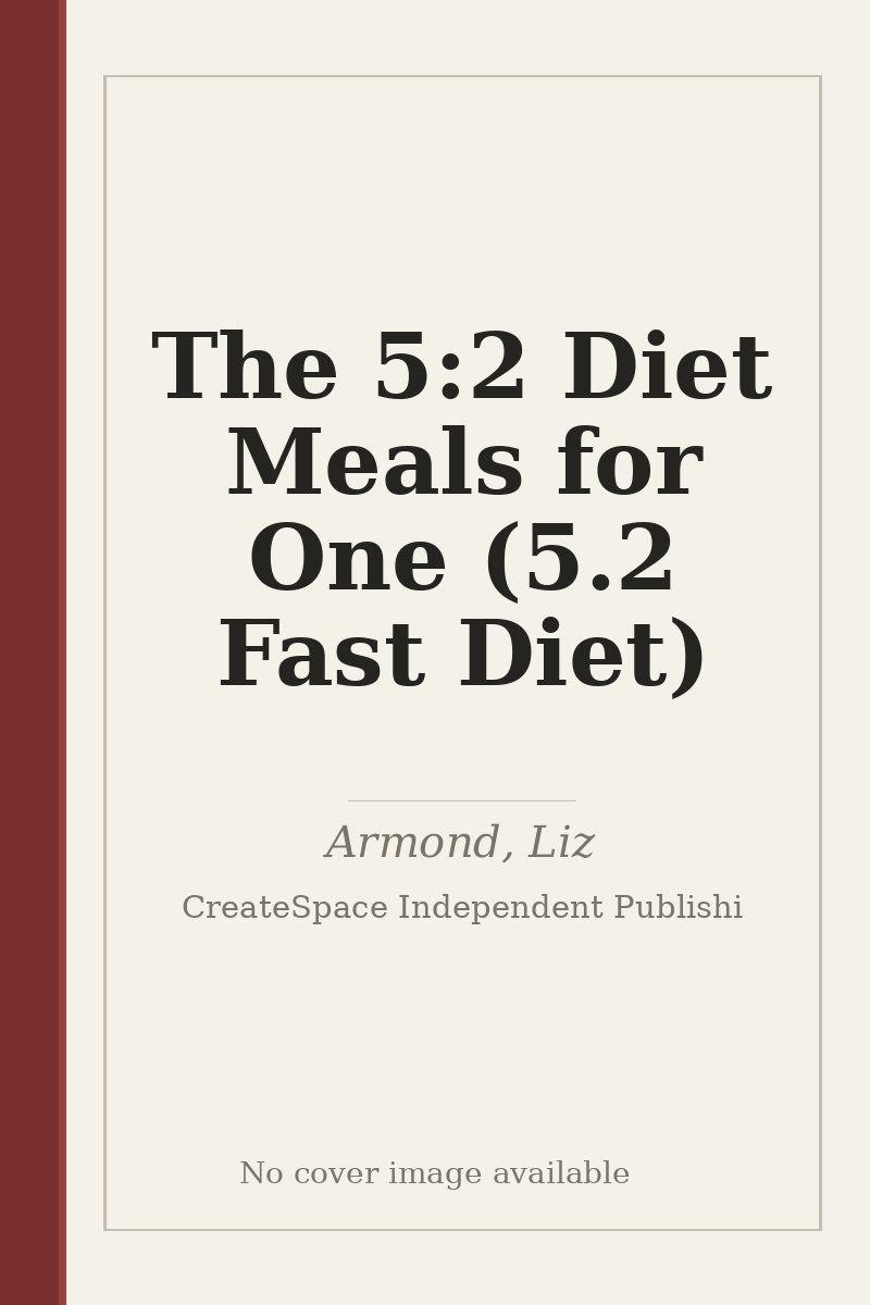 The 5:2 Diet Meals for One (5.2 Fast Diet) - no cover image available