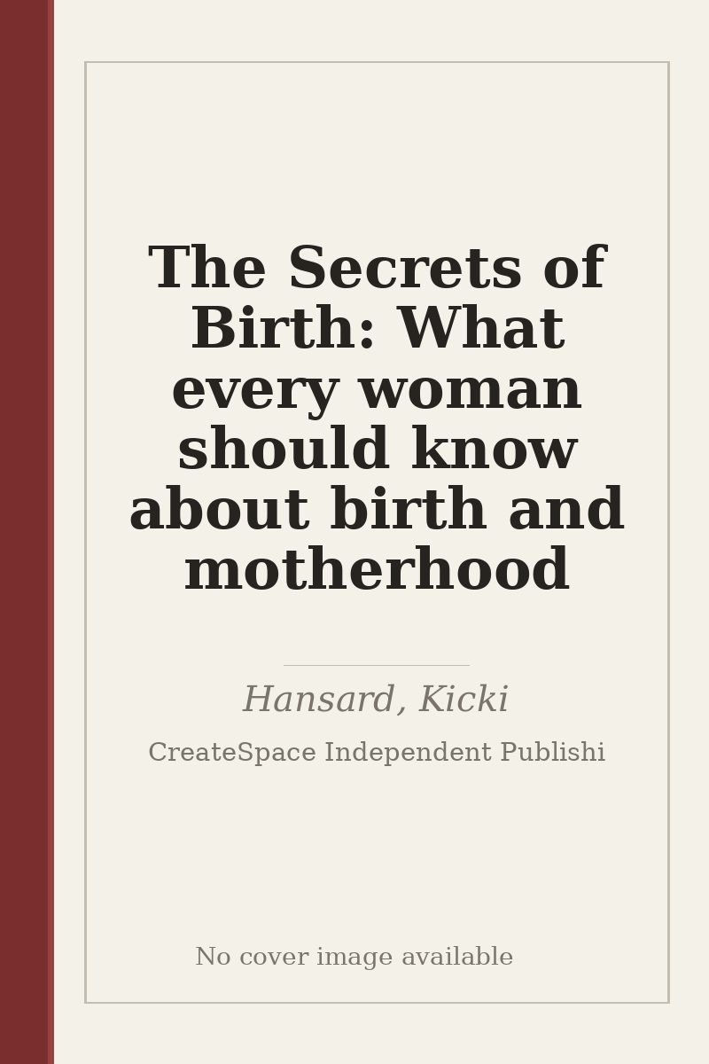 The Secrets of Birth: What every woman should know about birth and motherhood - no cover image available