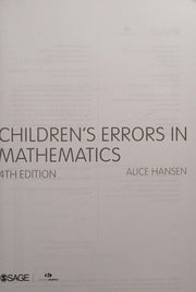 Children's Errors in Mathematics (Transforming Primary QTS Series)