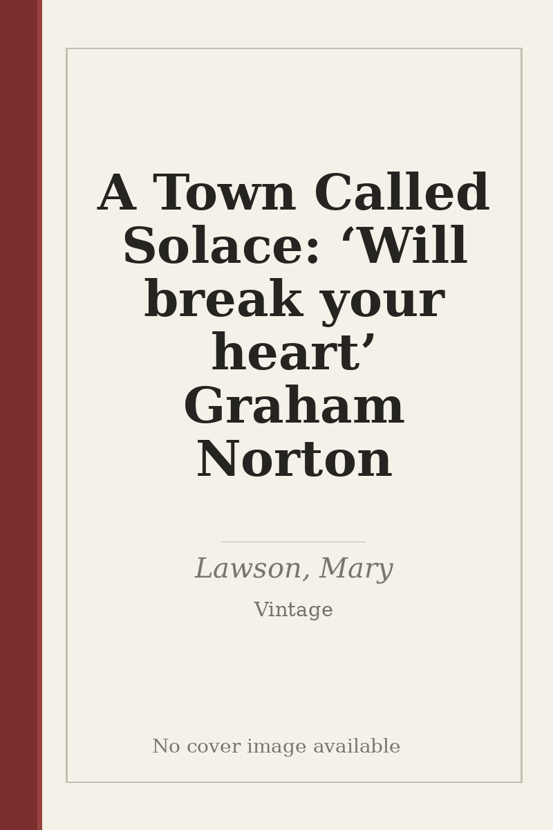 A Town Called Solace: ‘Will break your heart’ Graham Norton - no cover image available