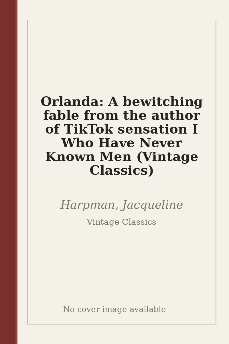 Orlanda: A bewitching fable from the author of TikTok sensation I Who Have Never Known Men (Vintage Classics) - no cover image available