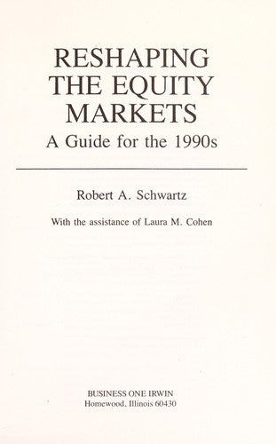 Reshaping Equity Markets
