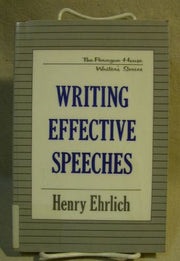 Writing Effective Speeches (Paragon House Writer's S.)