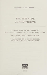 The Essential Gunnar Myrdal (New Press Essential)