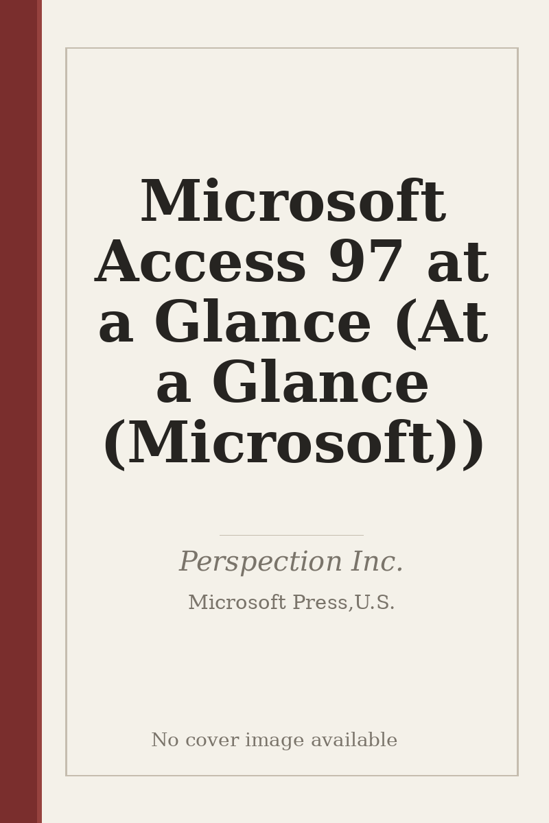 Microsoft Access 97 at a Glance (At a Glance (Microsoft)) - no cover image available