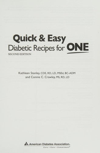 Quick and Easy Diabetic Recipes for One