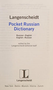 Russian Langenscheidt Pocket Dictionary: Russian-English / English-Russian