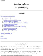 Lucid Dreaming: A Concise Guide to Awakening in Your Dreams and in Your Life