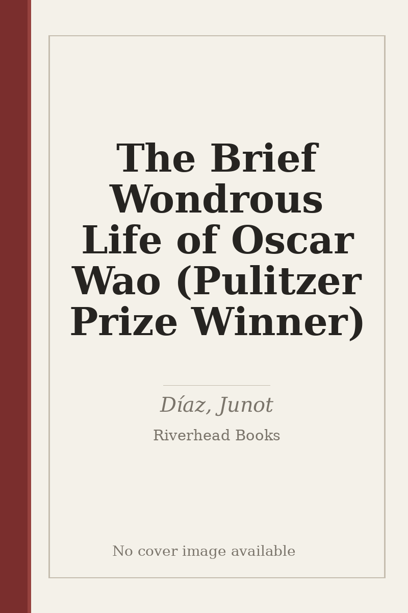 The Brief Wondrous Life of Oscar Wao (Pulitzer Prize Winner) - no cover image available