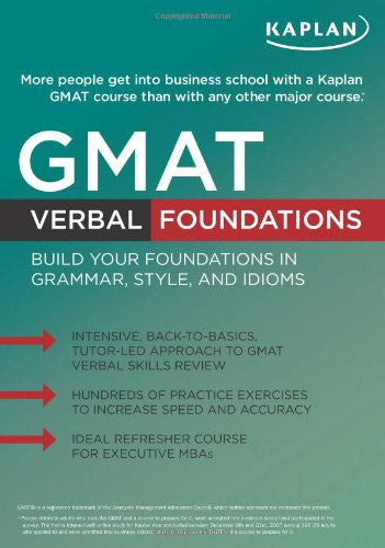 Kaplan GMAT Verbal Foundations