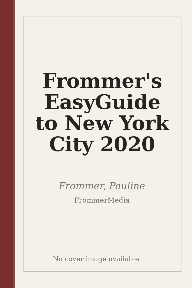 Frommer's EasyGuide to New York City 2020 - no cover image available