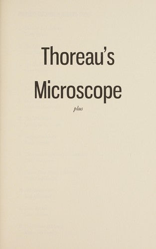 Thoreau's Microscope: 21 (Outspoken Authors)