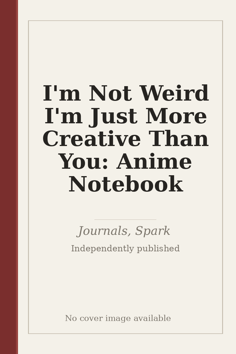 I'm Not Weird I'm Just More Creative Than You: Anime Notebook - no cover image available