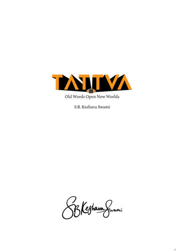 Tattva 2: Old Words Open New Worlds