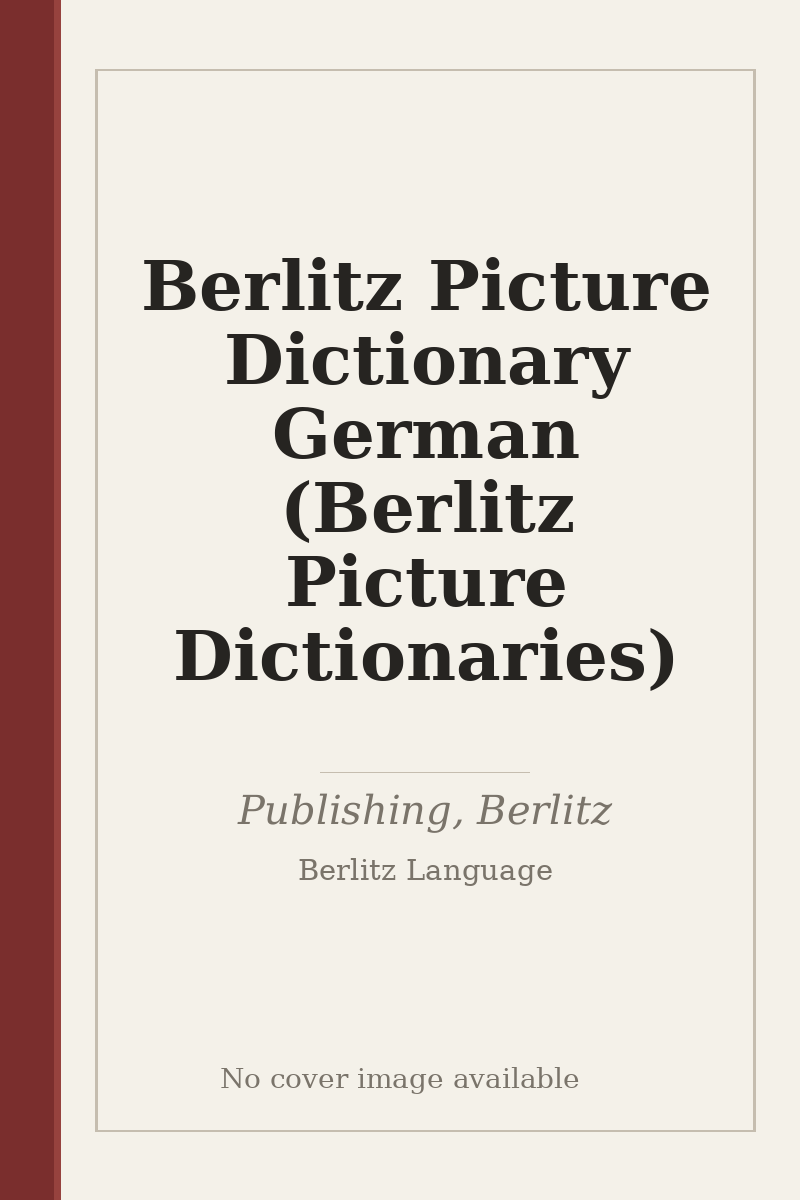 Berlitz Picture Dictionary German (Berlitz Picture Dictionaries) - no cover image available