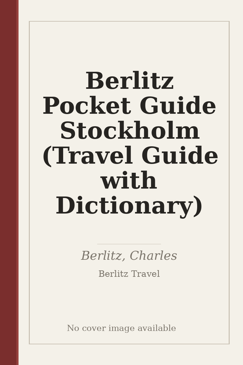 Berlitz Pocket Guide Stockholm (Travel Guide with Dictionary) - no cover image available