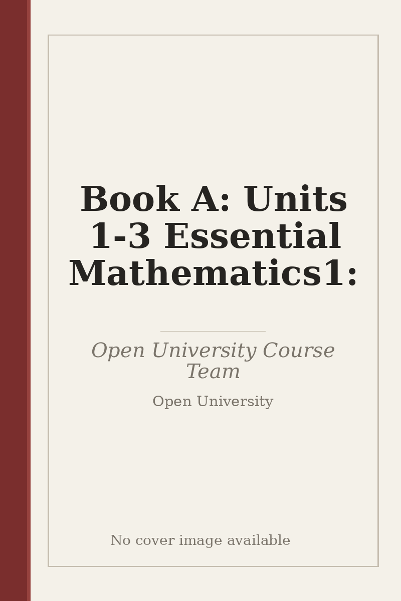 Book A: Units 1-3 Essential Mathematics1: - no cover image available
