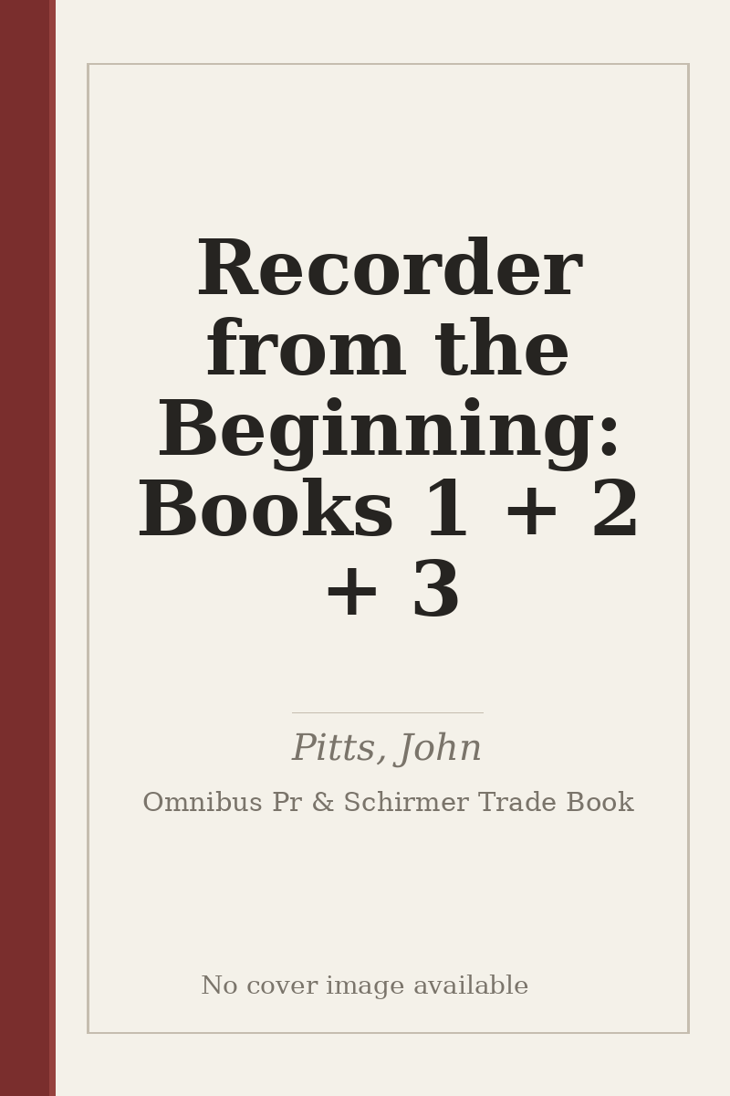 Recorder from the Beginning: Books 1 + 2 + 3 - no cover image available