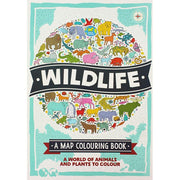 Wildlife: A Map Colouring Book: A World of Animals and Plants to Colour